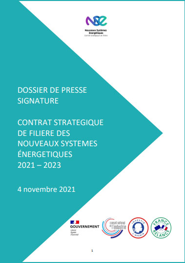 Contrat de filière Nouveaux Systèmes Energétiques 2021-2023